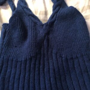 Anthropologie Royal Blue Cable Knit Cardigan